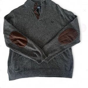Chaps Sweater with Elbow Patches